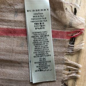 Beautiful Burberry light Scarf